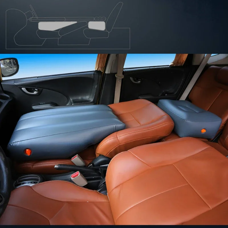 Car Inflatable Mattress Flat with Front Seat Bed Pad Gap Inflate Air Cushion Self-Driving Travel Sleep In Car Accessories