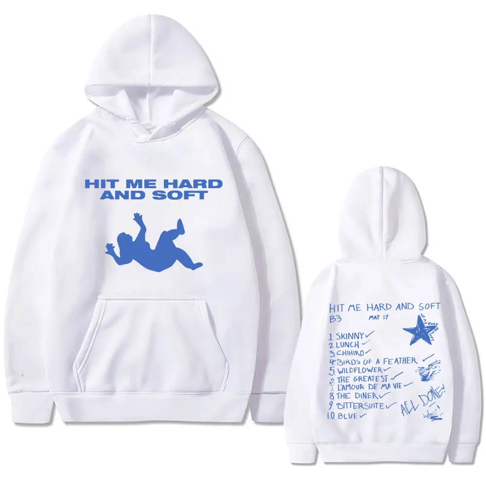 Hit Me Hard and Soft 2024 Tour Print Hoodie Male Casual Sweatshirt Men Women Fashion Oversized Hoodies Men's Hip Hop Streetwear