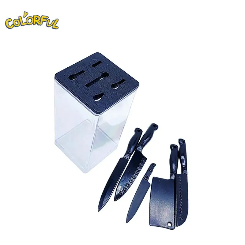 Kitchen Toys 1/12 Dollhouse Knife Rest Model Cooking Utensils Mini Knives Set Toys Dollhouse Dolls House Kitchen Accessories play kitchen kitchen toys,pretend kitchen toys,doll house toys