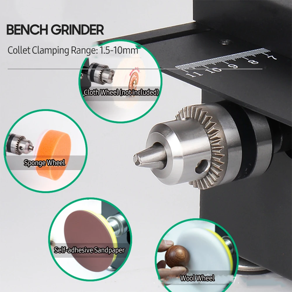 Table Saw Belt Sander 2 In 1 Machine Kit Variable Speed Circular Bench Saw