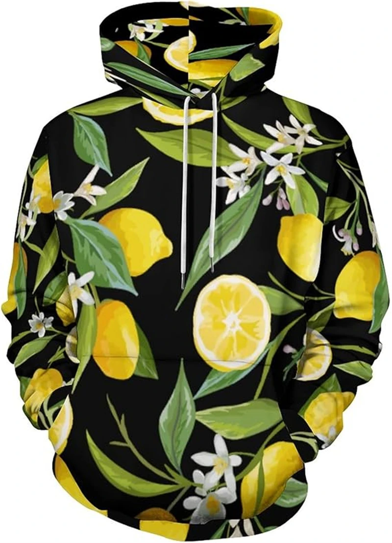 thumbnail image 1 of Nueva sudadera con capucha con estampado 3D de frutas y limón, ropa informal de calle para hombres, mujeres y niños, nueva ropa con capucha, 1 of 4