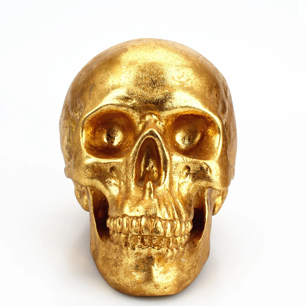 Gold Skull Coin Bank Money Box Piggy Bank Home Decor Halloween Gifts Skull Shaped Resin Storage Box For Bills Cool Gold Theme 4