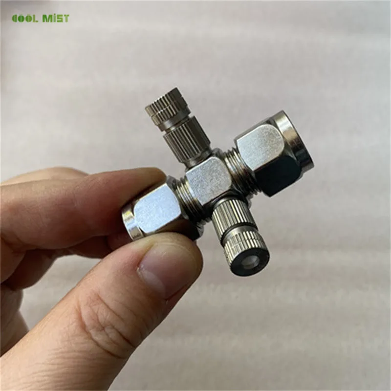 

S425 Stainless steel high pressure 120bar misting system accessories nozzle connectors 3/8 two hole fittings 120 degree sprayers