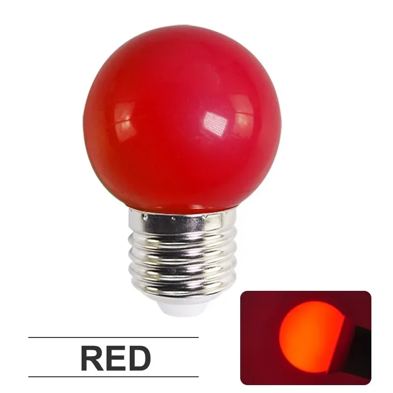 thumbnail image 1 of Bombilla LED de colores E27, 3 W, 5 W, 7 W, 9 W, CA de 220 V, 110 V, roja, azul, verde, amarilla y rosa, para bar, karaoke, fiesta, 1 of 6