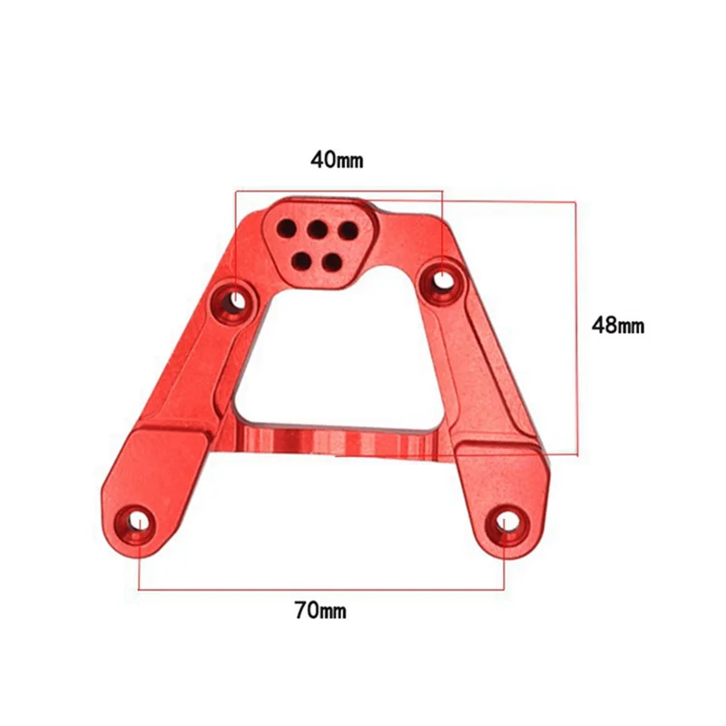 AXIAL 1/6 SCX6 JEEP JLU WRANGLE 레드용 다공성 위치 후방 충격 흡수 장치 플레이트 2개