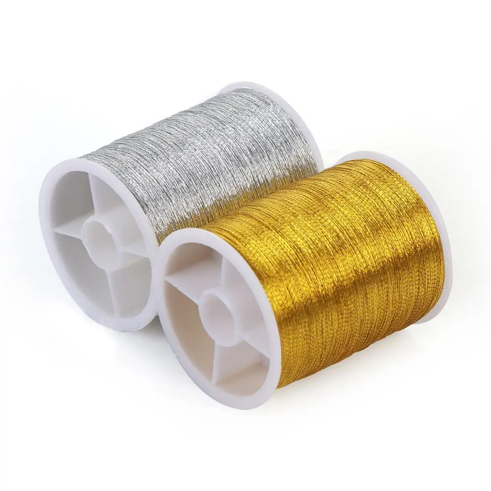 Embroidered Gold Silver Thread Handmade Cross Stitch Gold Wire 100 Metres Copper Sewing Machine DIY Crafts Accessories