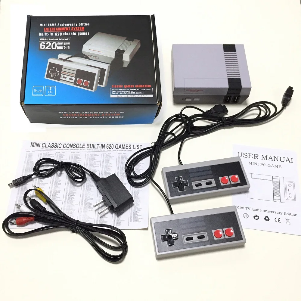 Mini TV Video Game Console NES 8 Bit Built in 620 Classic Retro