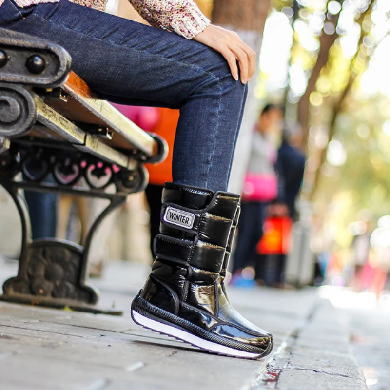 Snowboots Vrouw Winter Schoenen Comfortabele Fleece Warm Mid Laarzen  Vrouwelijke Waterdichte Antislip Winter Platform Botas Dames Schoeisel