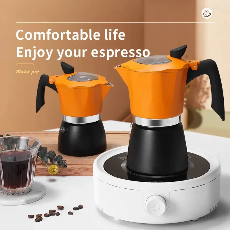 Mocha Pot 150-300ml Coffee Maker Italian Hand Brew Coffee Maker Small espresso extractor for home use