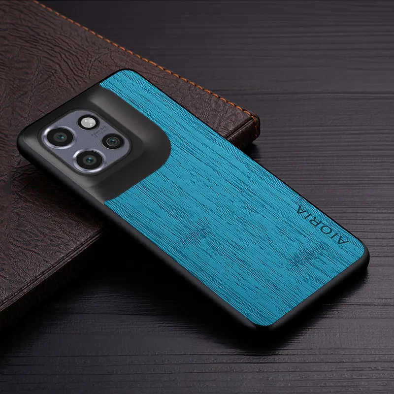 Luxury Bamboo Wood Pattern Leather Back Cover Case