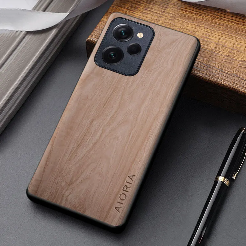 Wooden Pattern PU Leather Cover - Unique & Lightweight Phone Case