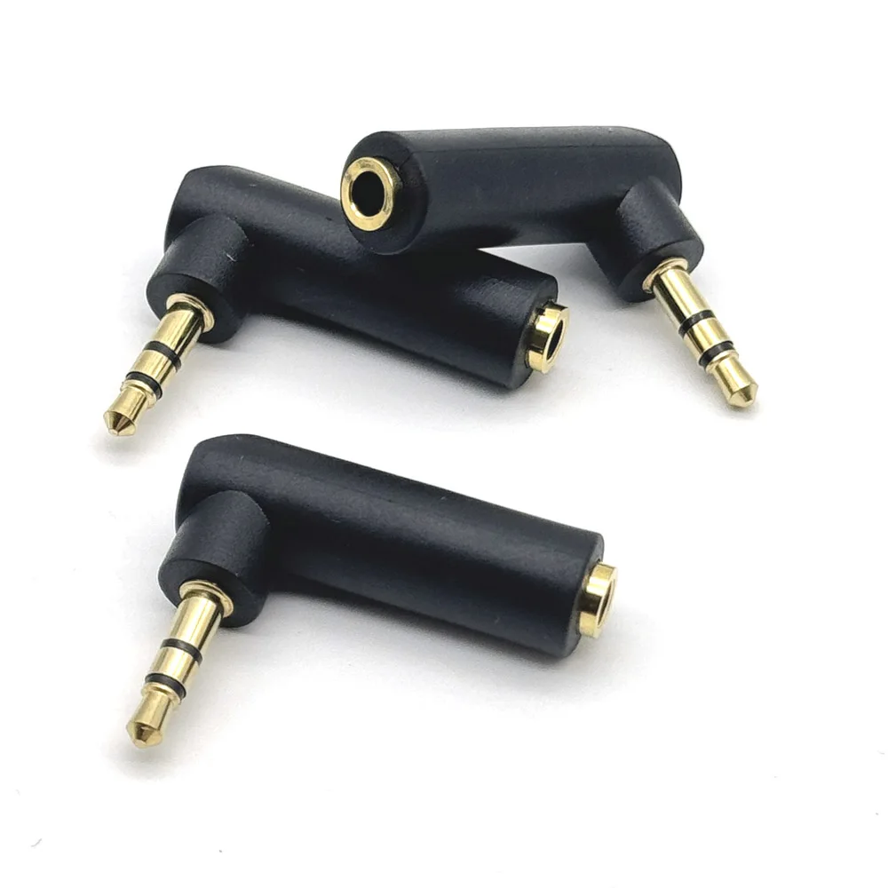 90 Degree Right Angled Male To Female Audio Converter