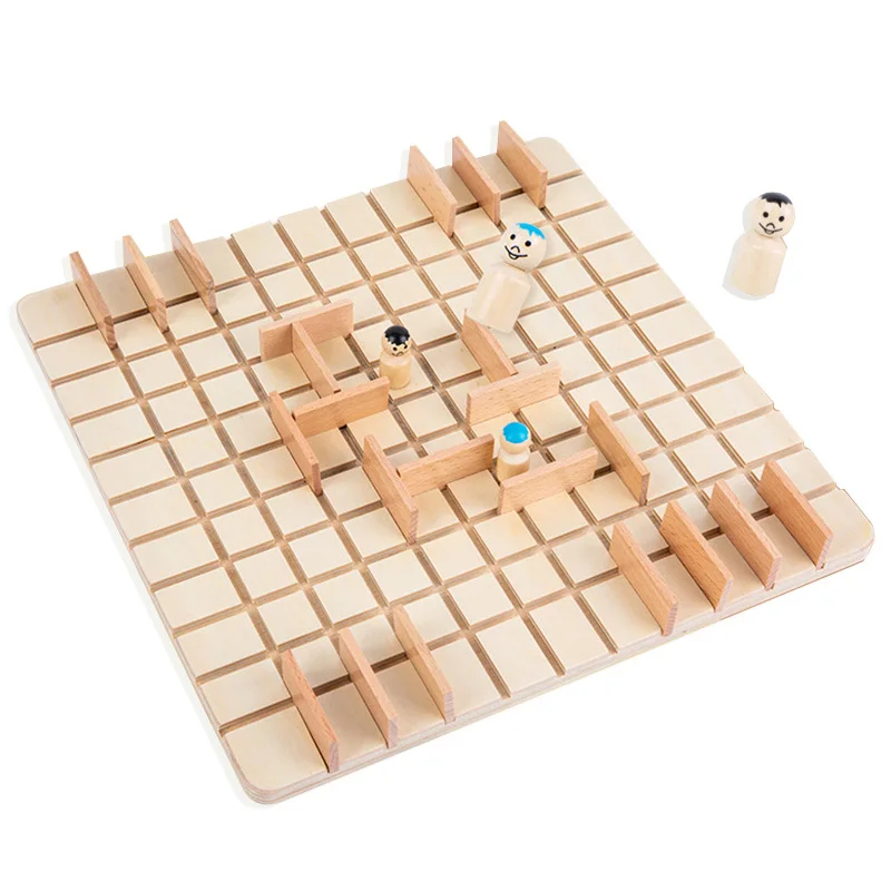 Kid Wooden Montessori Quoridor Board Game Logical Thinking Puzzle Toy Two Players Interactive Intercept Battle Brain Teasers Toy 1 Kid Wooden Montessori Quoridor Board Game Logical Thinking Puzzle Toy Two Players Interactive Intercept Battle Brain Teasers Toy 1