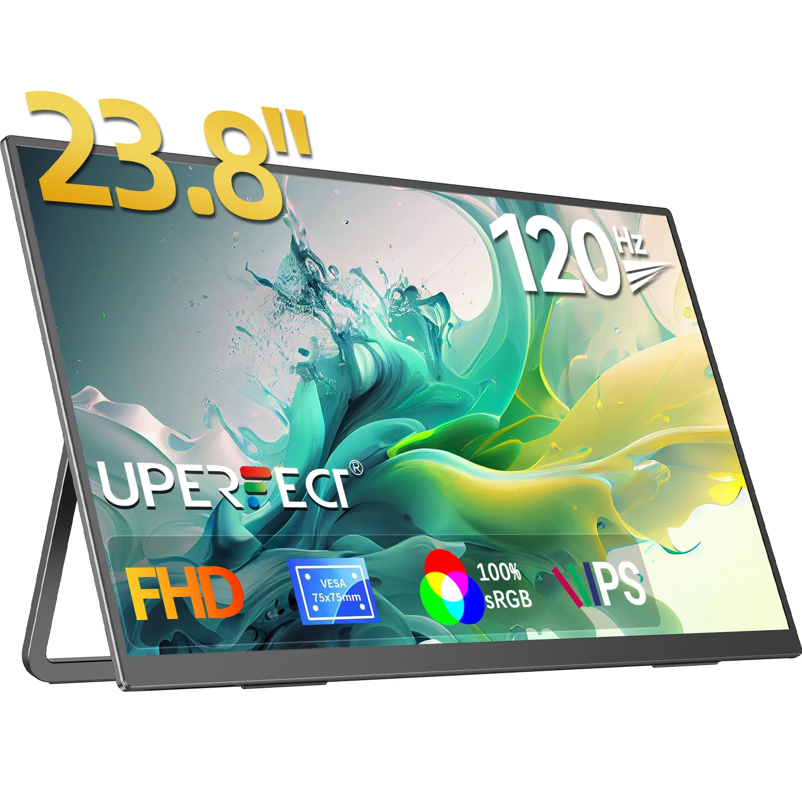 UPERFECT 24” 120 Гц Портативний монітор Ігровий ПК Дисплеї Ноутбук Телевізор Зовнішній екран ультра гладкий Для мобільного телефону Steamdeck MacBook