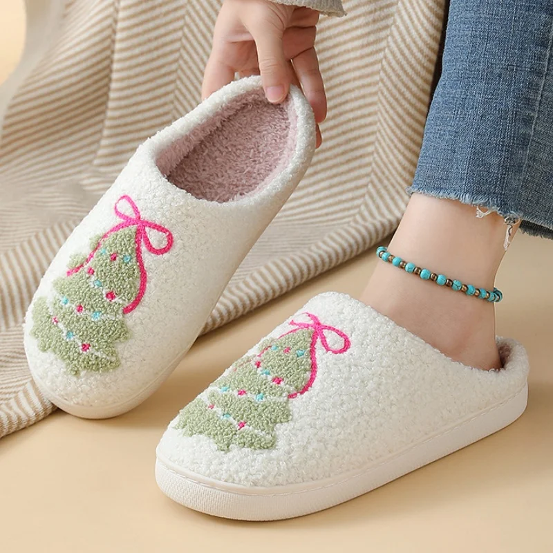 Pantofole invernali in pelliccia donna comode natale calde_voghion.com