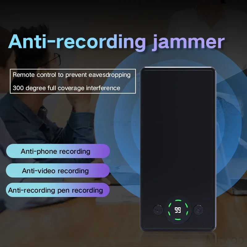 

Anti-spy Voice Recording Blocker Interference Phone/camera Sound Record, Prevent Digtal Voice Recorder Ditachphone Jammer Remote