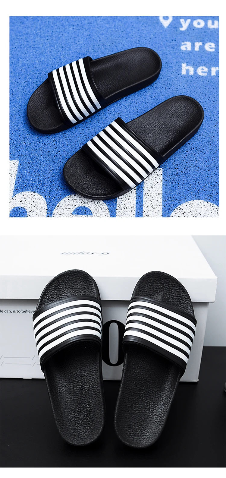 Cloud Slide Sandalen für Damen und Herren, ultra-komfort, Erholungskissen, Hausschuhe, weiche Sommer-Strandschuhe mit geringer Fußgewölbeunterstützung – Detail 9