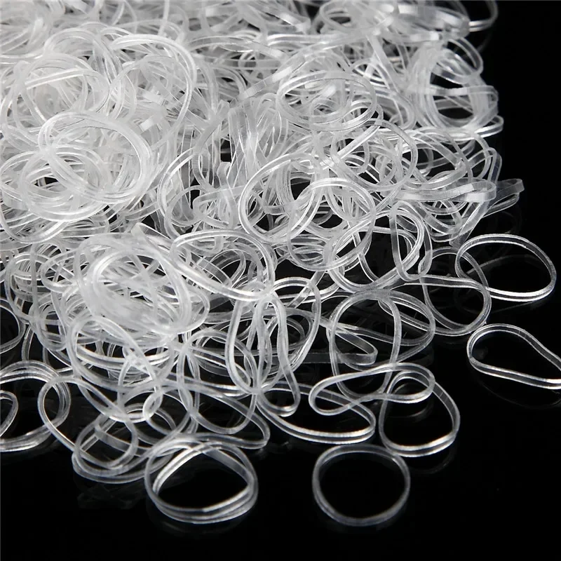 6 Fasce Per Capelli Elastiche Trasparenti - Con Filo Interno, Per Coda Di Cavallo O Acconciature, Ragazze E Donne - Foto 1