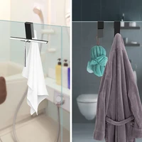 Stainless Steel Shower Hooks Glass Door Shower Hook Lightweight Bathroom Hooks Bath Shower Screen Towel Hanger Shower DoorHanger 2