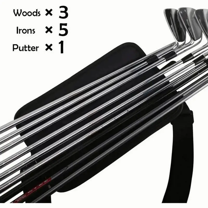 Sacca da golf per uomo in piedi, mini borsa in nylon leggero, custodia da allenamento per pratica con spallacci regolabili - immagine 5