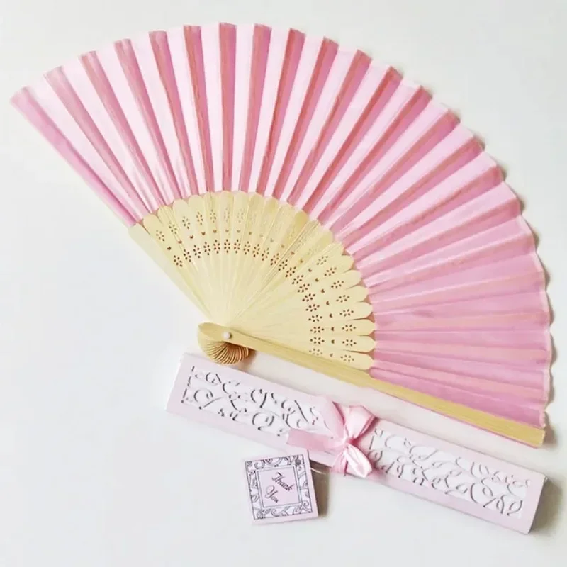 Custom Silk Folding Hand Fan 20 30 50 60 Pieces folding fan hand fan silk fans