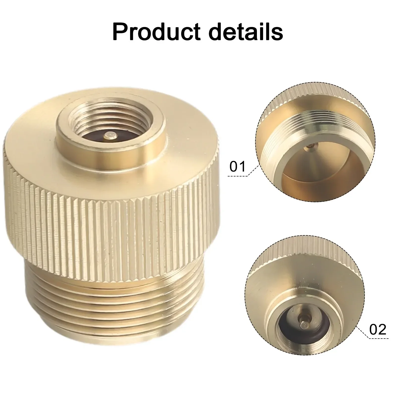 Gas tank converter gas tank adapter gas adapter Camping Stove Gas Tank Adapter Valve 1"-20 UNF To 7/16"-28UNF For MAPPGasTankCampingStoveAdapterAccessories