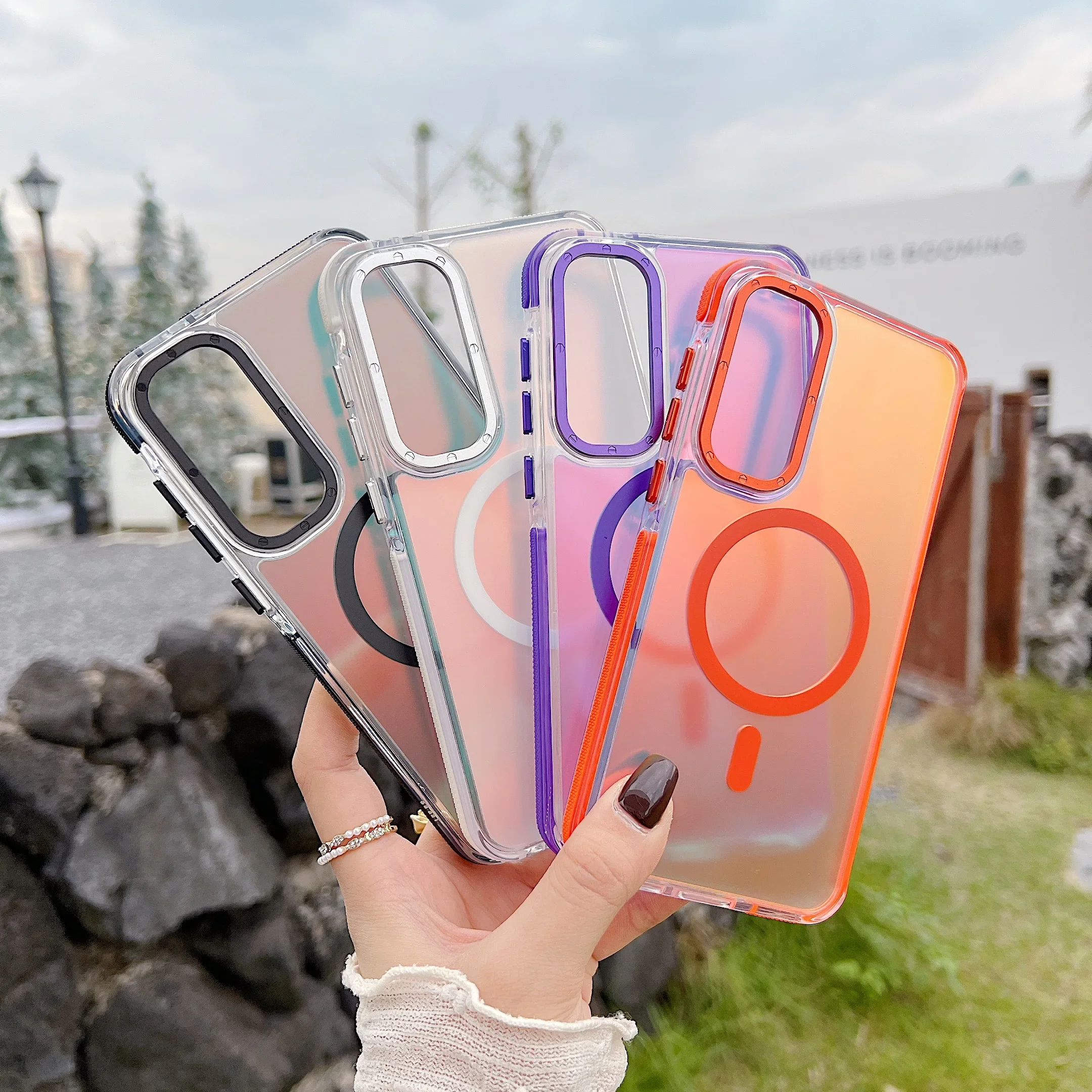 Aurora Magnetic Phone Case with Wireless Charging Capability