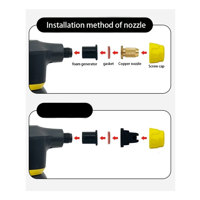 Habfõnök 2L Elektromos Autó Mosás Hab Permetõ Korrózióálló Sav Lúg Automatikus Nyomáspisztoly - Image 4