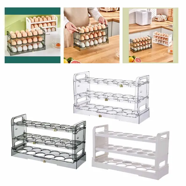 Többrétegű Tojástároló Doboz Tojás Friss Tartóhely A Hűtőszekrény Háztartásához - Image 4