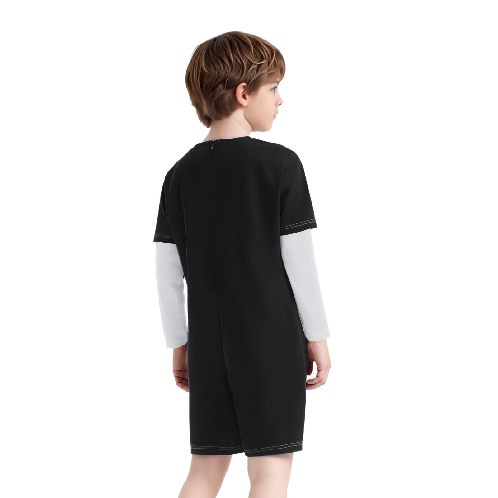 Anpassbare Kleidung für Kinder mit besonderen Bedürfnissen, Baumwoll-Strampler, Rundhalsausschnitt, lange Ärmel, Reißverschluss, einteiliger Overall, ideal für den ganzen Tag – Detail 27
