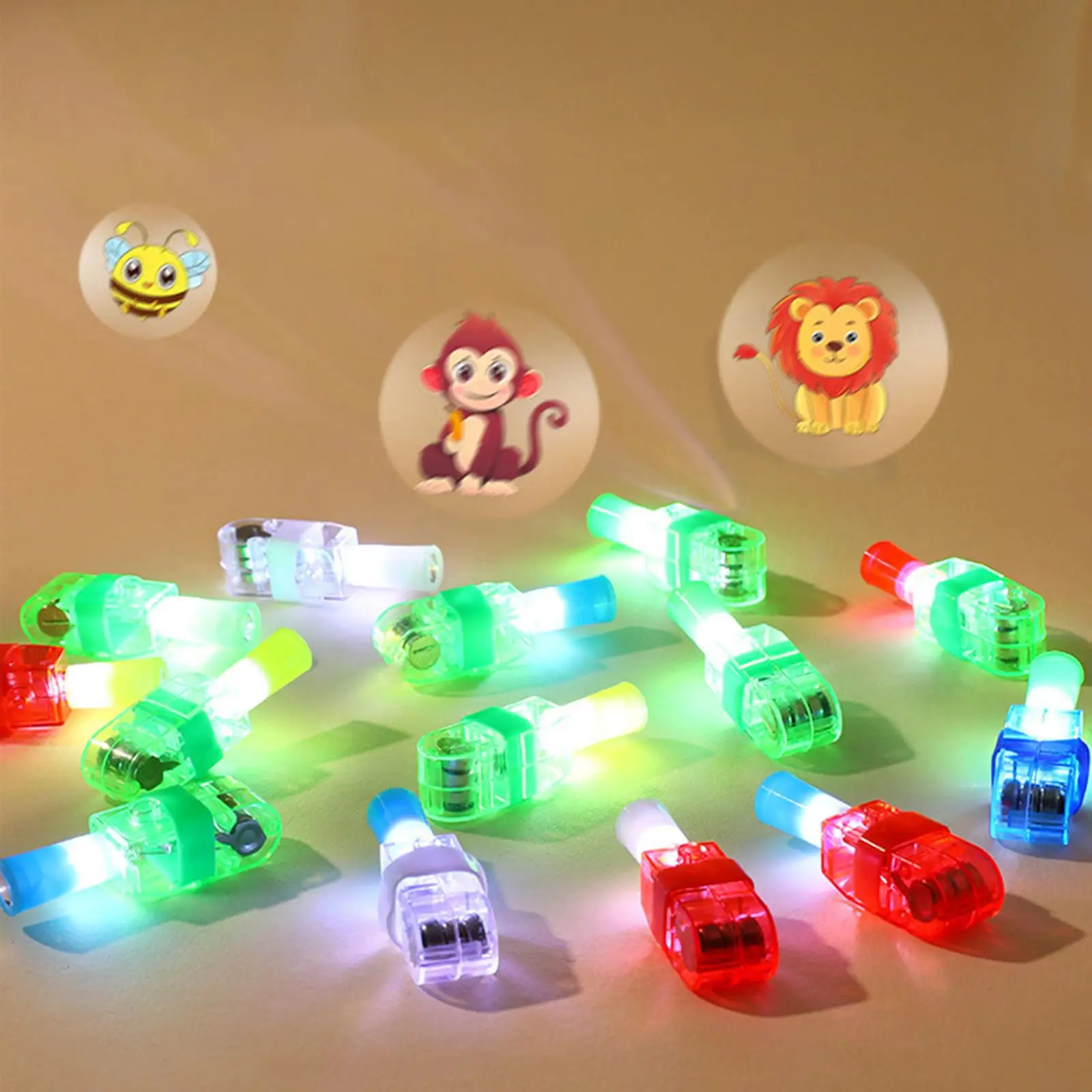 

5 Pieces Rave Finger Lights Glow in The Dark Party Supplies LED Finger Lamps
