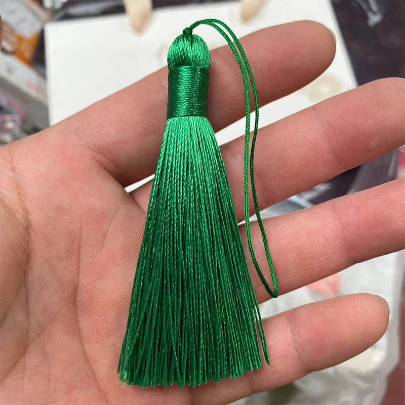 Tassel fringe tassel decoration tassel accessories mini tassels bookmark tassels silky floss tassels leather tassels fluorescent tassels 5pcs 8cm colorful tassel fringe for DIY crafts and jewelry making spike polyester ice silk bookmark key chain tassels