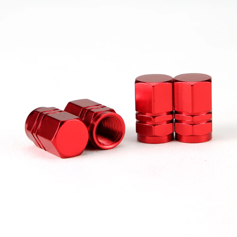 Plastic Schrader Dust Caps Valve Stems Caps For Toyota Sienna Red