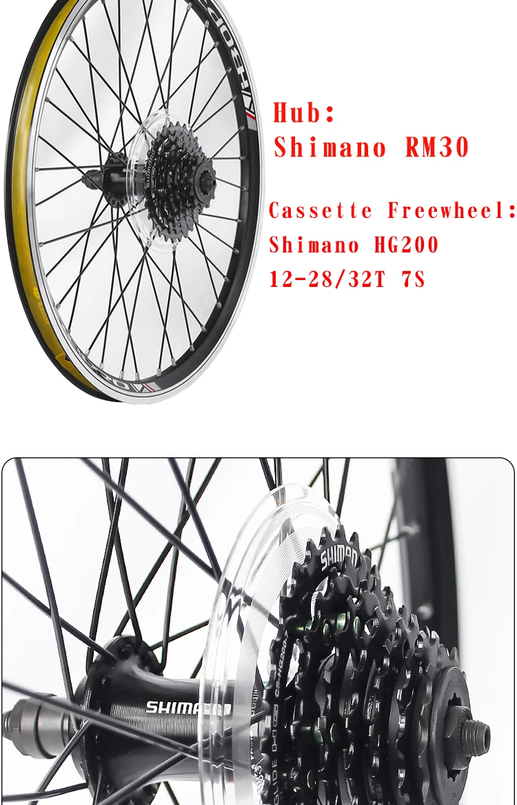 Description Picture 5 of item20inch Folding Bike Wheel Rims 451 406 Aluminum alloy RM30/RM60 100/135mm 2bearing Wheelset V brake 32H 7-10speed Bicycle wheels