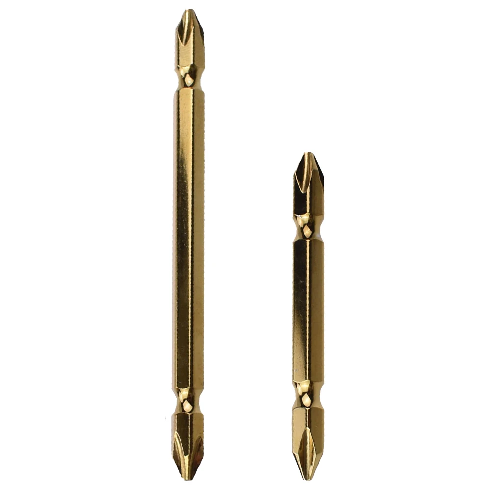 

2pcs Screwdriver Bits S3 Alloy Steel 65/100mm PH2 Cross Screwdriver Bits Double Heads For Electric Impact Drill Hand Tools