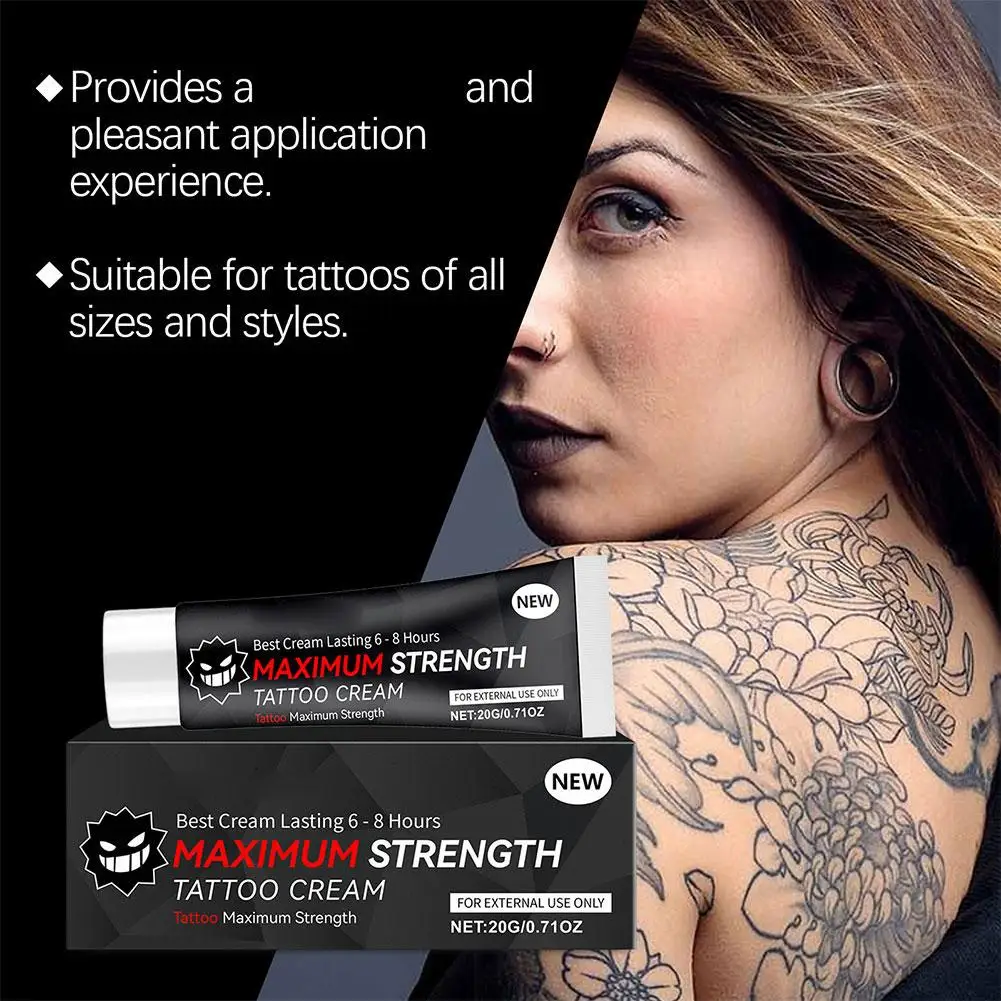 Crema per Tatuaggi ad Alta Efficacia 20g, Unguento per la Cura del Tatuaggio, Aloe Vera, Lenitivo, Idratante, Anti Rossore, Mantenimento del Colore - immagine 5