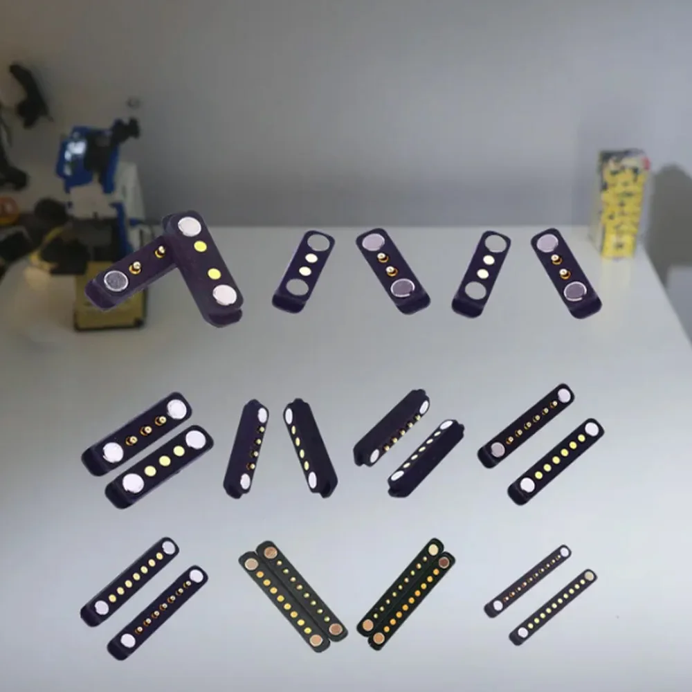 10세트 36V1A 자기식 포고핀 커넥터 2핀/10핀 포고핀 암수 2.54mm 2.8mm 스프링 장착 DC 마그넷 전원 소켓