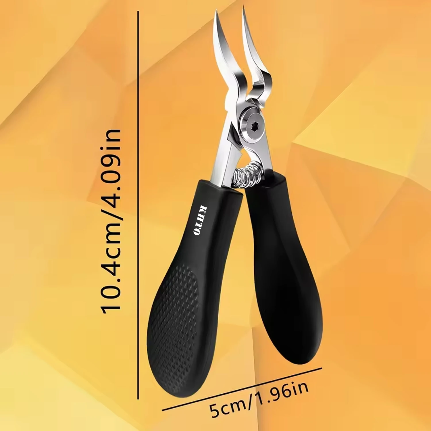 KHTO Professional Heavy-Duty Steel Toenail Clipper with Serrated Blade Thick & Ingrown Nails, Durable Trimmer for Men & Women 5