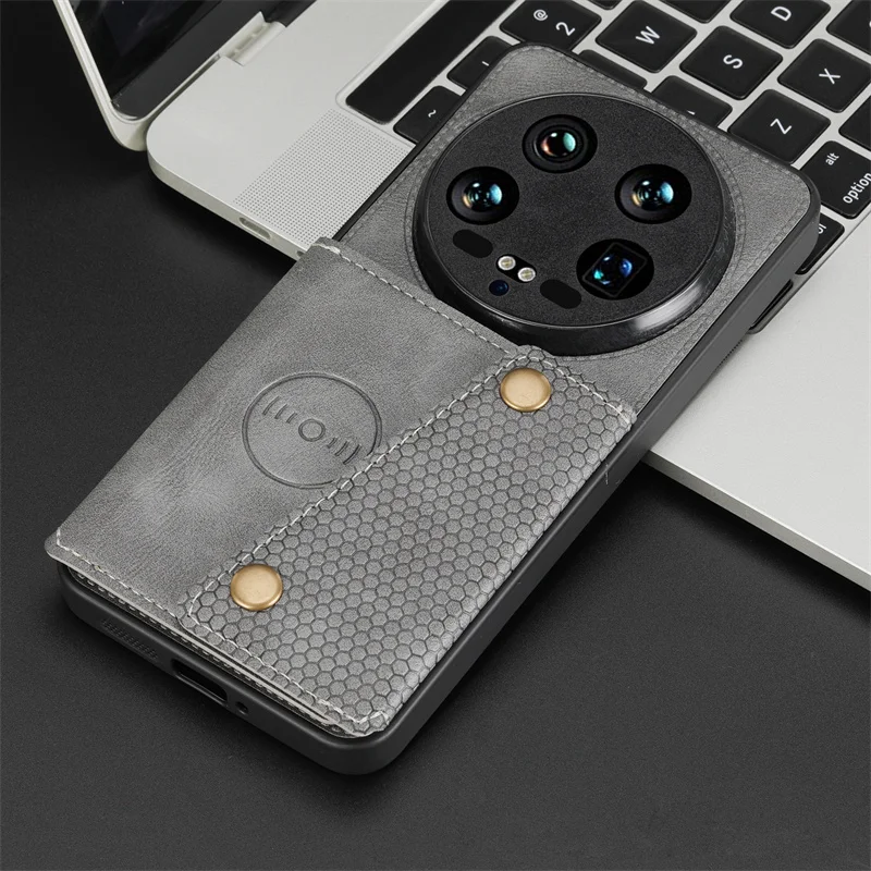 Luxury PU Leather Wallet Case with Magnetic Card Holder for Smartphone - Back Cover