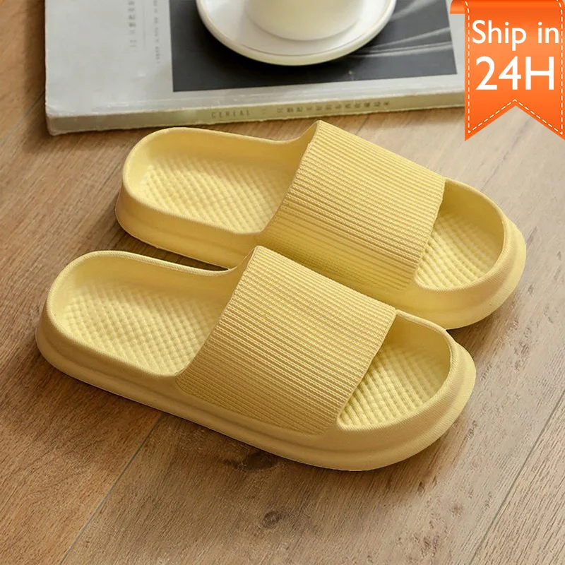 Women Men Bathroom Shower Slippers Couples Home Soft Sole Non Slip Foot