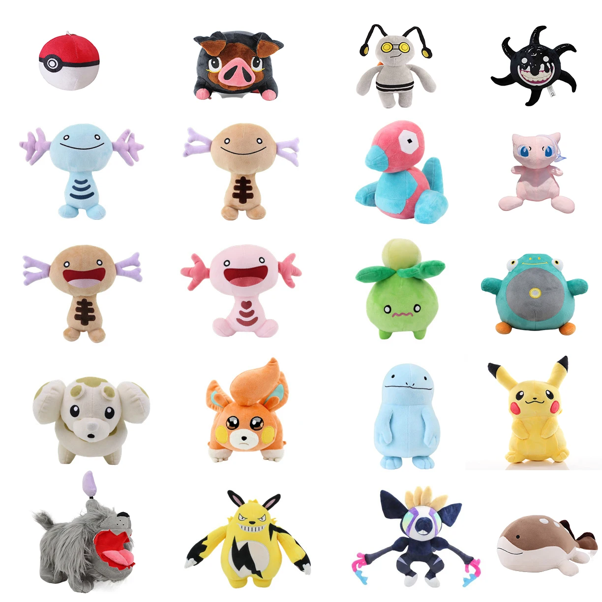 

Плюшевый Покемон 15-36 см, Electabuzz, Wooper, Smoliv, Porygon, Mew, плюшевая игрушка, милая Аниме Фигурка Пикачу, мягкая детская игрушка