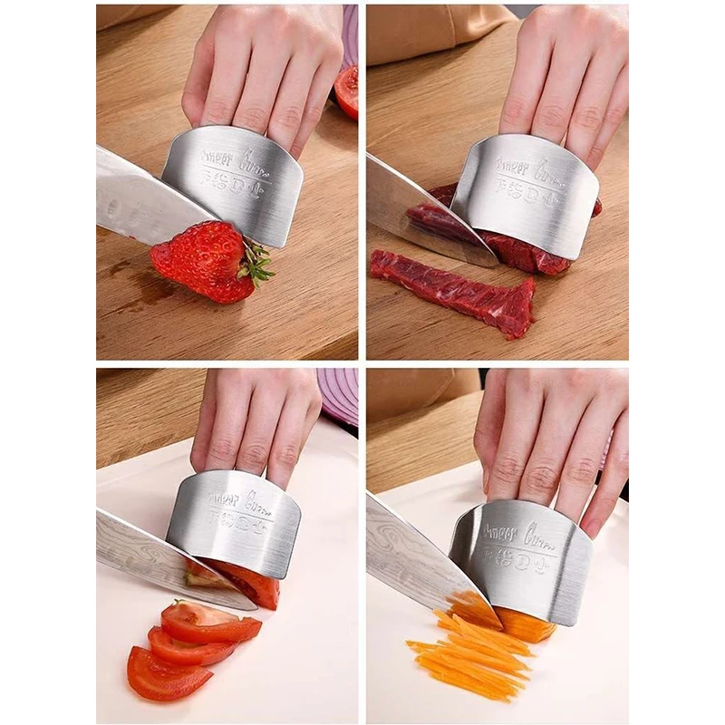 8Pcs Finger Hand Protector Guard Vegetable Cut Kitchen Safe