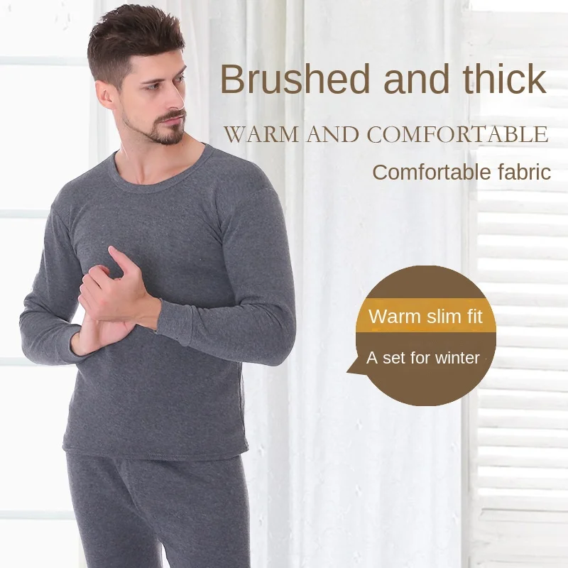 Winter Fleece Thermal Underwear Suit Men Underwear Winter Men's Underwears Fleece Thermal Underwear Set Long Johns Termo Clothes