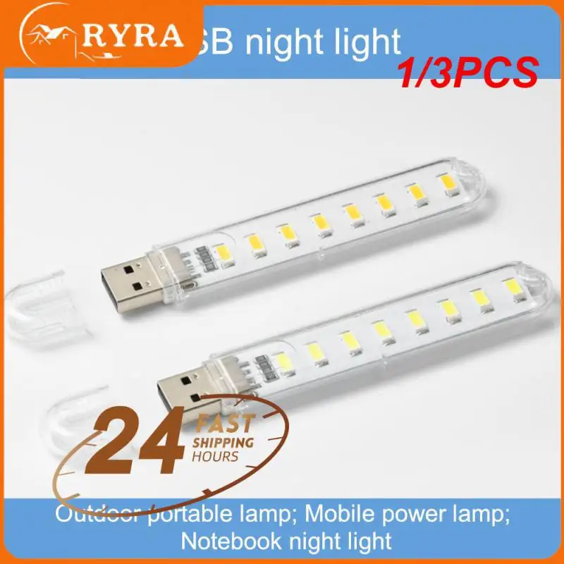 

Портативная USB-лампа для чтения, в пост. Тока, 3 светодиода, 8 светодиодов