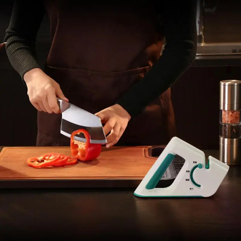 

Kitchen Knife Sharpening Knife Sharpener Rod 4 In 1 Knife Sharpener Coarse & Fine Sharpeners Compact For Easy Storage Stable