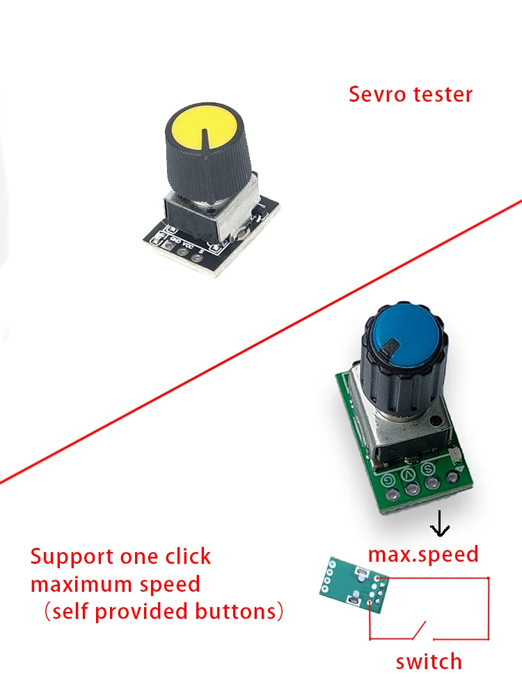 Mini Bürstenloser Motor ESC-Controller HV Digitaler Servo-Tester 5-26V PWM Drehzahlregler für FPV RC Flugzeug DIY Lüfter – Detail 1