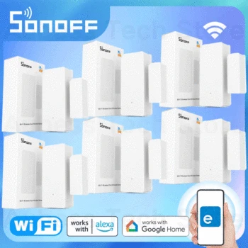 SONOFF DW2 WiFi Door Window Sensor EWeLink Smart Home Security Protection Compatible With Alexa Google Home Assistant 1
