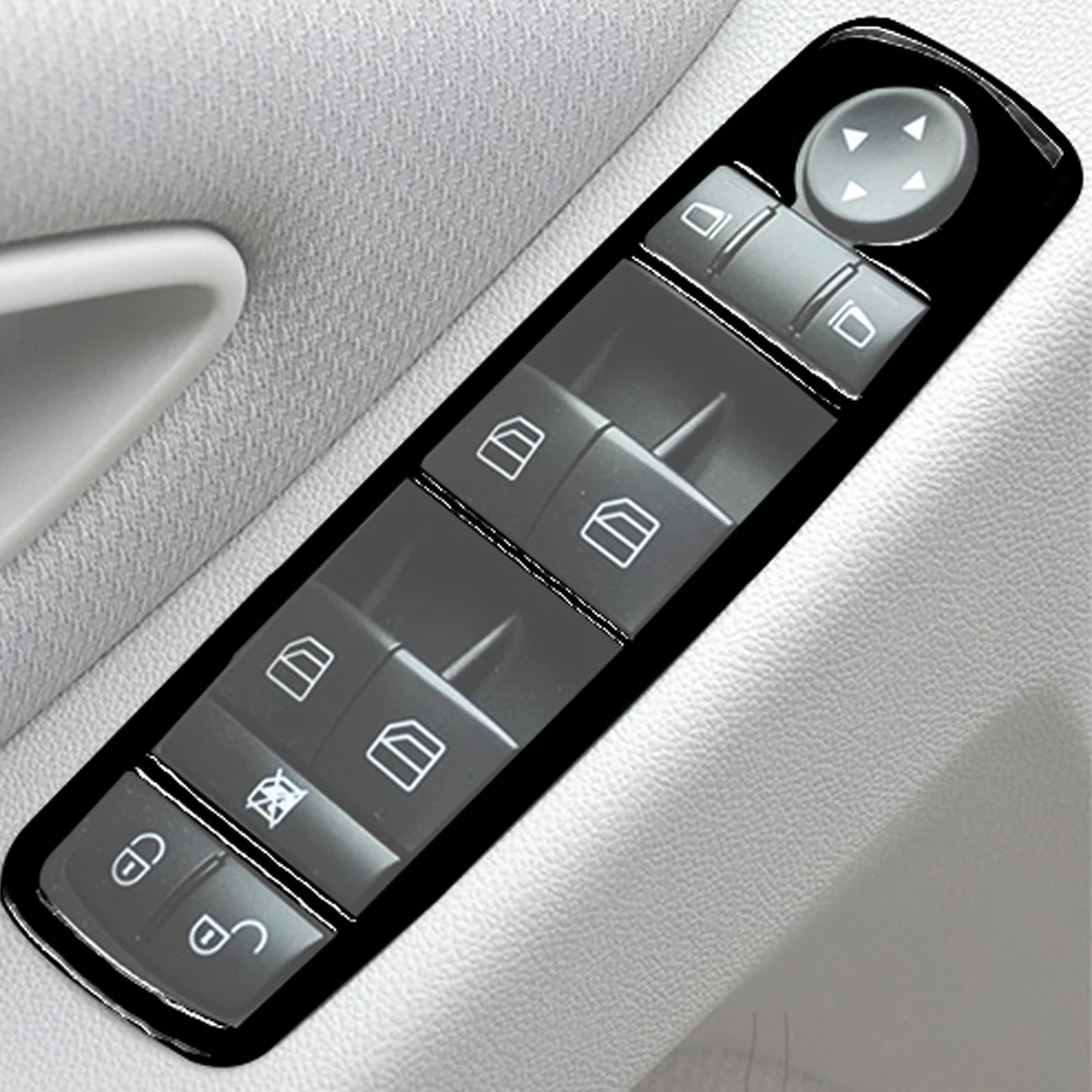 Фото Для Mercedes-Benz B Class W245 2005-2011 фортепиано черное переключение передач воздуховыпускная панель стеклоподъемника автомобильные аксессуары для интерьера стикер №5
