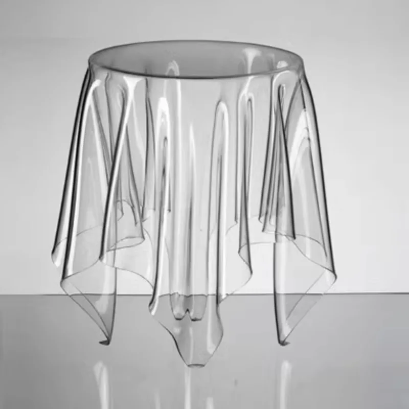 

Transparent Magic Acrylic Tablecloth Home Clubhouse Living Room Bedside Round Corner Small Apartment Coffee Table