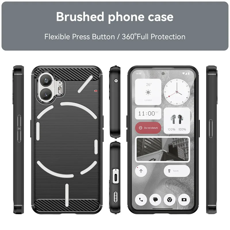 Enhanced Protective Silicone TPU Back Cover with Anti-Slip and Shockproof Features